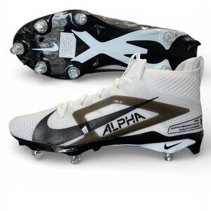 Nike Alpha Menace 4 Elite Detachable Football Cleats Size 13 White/Black $220